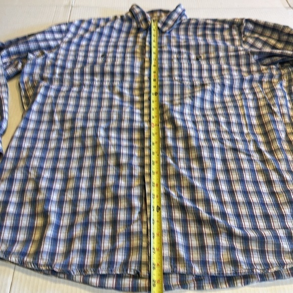 LL Bean XL Tall button down plaid long sleeve shirt 2 front pockets 100% cotton - Picture 4 of 11